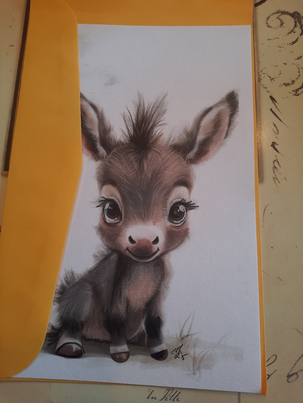 3 For 25$ - Hand Drawing Art - 5 X 7 With Enveloppe - Handmade Card